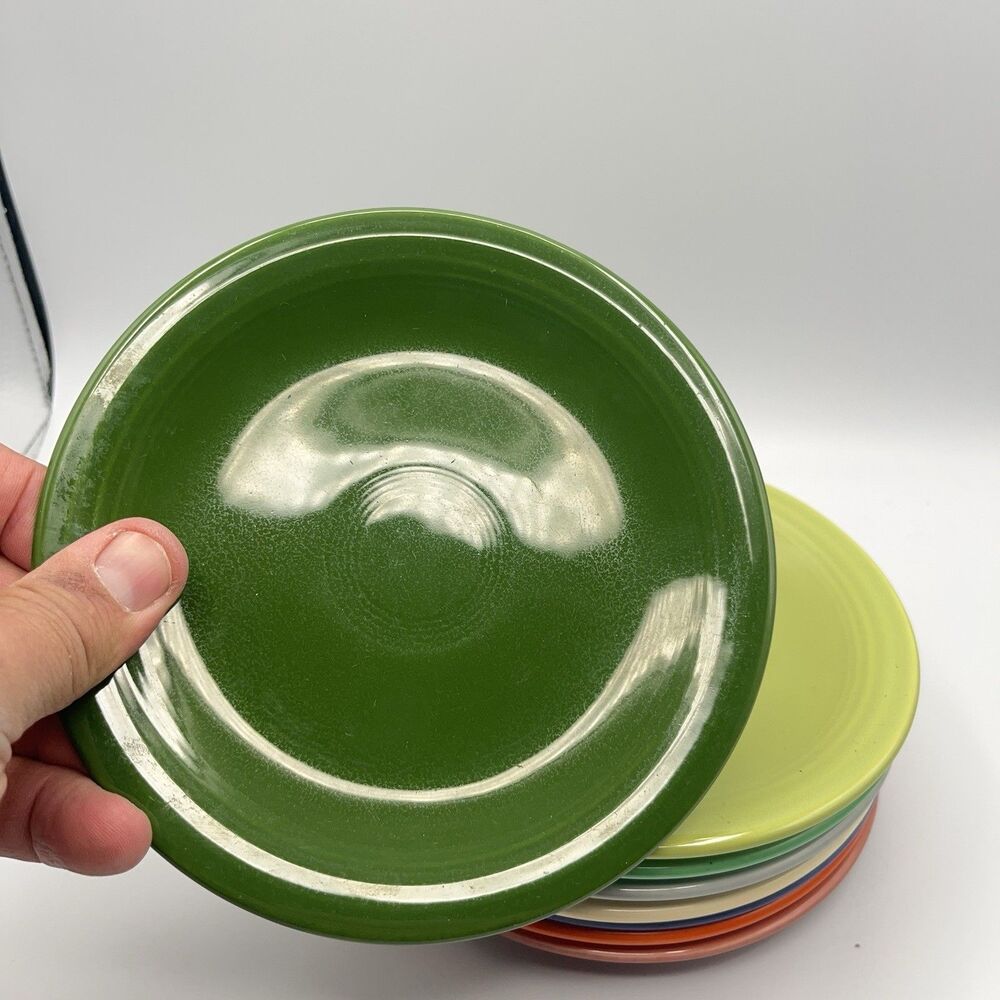 Vintage Mixed Fiesta Bread & Butter Plates 6.25” Colors Lot (8) Genuine HLC USA - Picture 5 of 16